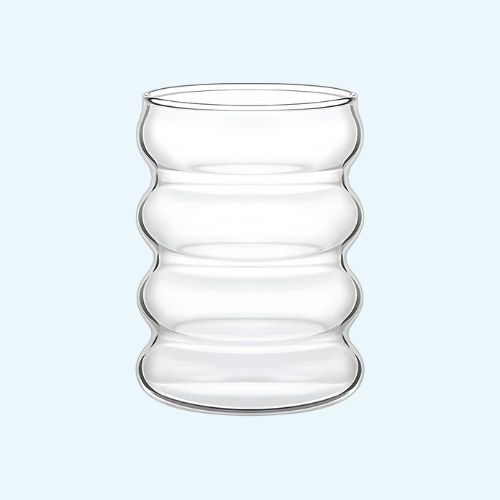 "Bow" Trinkgläser-Set 4-teilig mit Glasstrohhalmen
